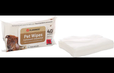 Flamingo Reini Universal Unscented Cat & Dog Pet Wipes 40pcs -
